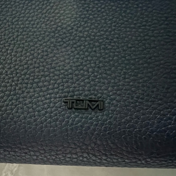 Tumi Black Pebbled Leather Double-Handle Tote - Picture 2 of 7